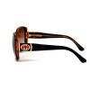 Gucci сонцезахисні окуляри 12349 коричневі з коричневою лінзою 