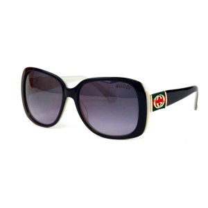 Gucci сонцезахисні окуляри 12350 сірі з бузковою лінзою 