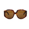 Gucci сонцезахисні окуляри 12353 коричневі з коричневою лінзою 