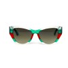 Gucci сонцезахисні окуляри 12354 прозорі з зеленою лінзою 