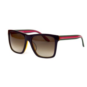 Gucci сонцезахисні окуляри 12357 коричневі з коричневою лінзою 
