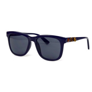 Gucci сонцезащитные очки 12396 синие с чёрной линзой 