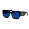 Gucci сонцезащитные очки 12403 чёрные с синей линзой . Photo 1