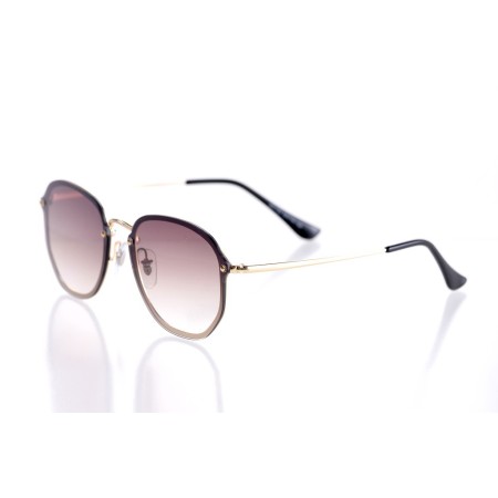 Жіночі сонцезахисні окуляри 10103 золоті з коричневою лінзою 
