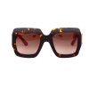 Gucci сонцезащитные очки 12417 коричневые с коричневой линзой 