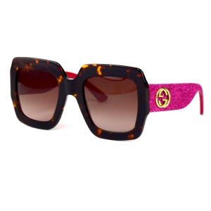 Gucci сонцезахисні окуляри 12417 коричневі з коричневою лінзою 