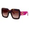 Gucci сонцезащитные очки 12417 коричневые с коричневой линзой . Photo 1
