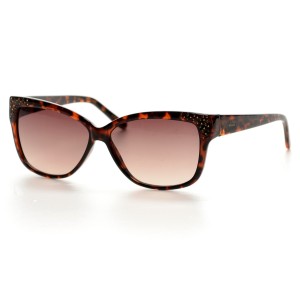 Guess сонцезахисні окуляри 9750 коричневі з коричневою лінзою 