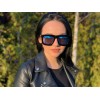 Karen Walker сонцезащитные очки 11257 чёрные с синий линзой 