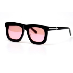 Karen Walker сонцезащитные очки 11258 чёрные с розовой линзой 