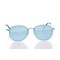 Женские сонцезащитные очки 10106 серебряные с бирюзовой линзой . Photo 2