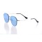 Жіночі сонцезахисні окуляри 10106 срібні з бірюзовою лінзою . Photo 1