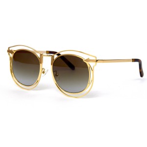 Karen Walker сонцезащитные очки 12019 золотые с коричневой линзой 