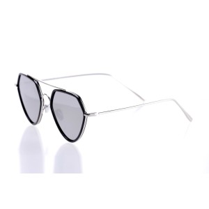 Жіночі сонцезахисні окуляри 10115 срібні з ртутною лінзою 