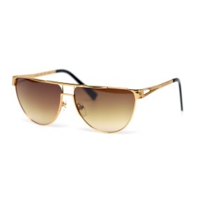 Louis Vuitton сонцезахисні окуляри 11353 золоті з коричневою лінзою 