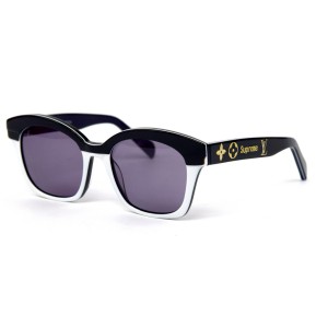Louis Vuitton сонцезащитные очки 11931 белые с чёрной линзой 