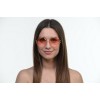 Жіночі сонцезахисні окуляри 10118 золоті з помаранчевою лінзою 
