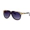 Louis Vuitton сонцезахисні окуляри 12265 бузкові з чорною лінзою . Photo 1