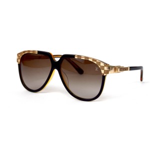 Louis Vuitton сонцезахисні окуляри 12266 коричневі з коричневою лінзою 