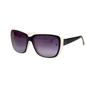 Louis Vuitton сонцезащитные очки 12269 белые с черной линзой 