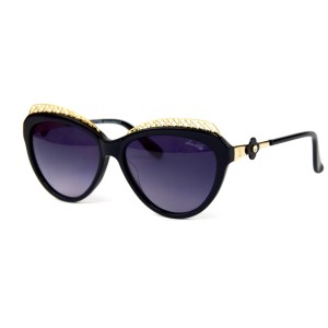 Louis Vuitton сонцезащитные очки 12274 чёрные с сиреневой линзой 