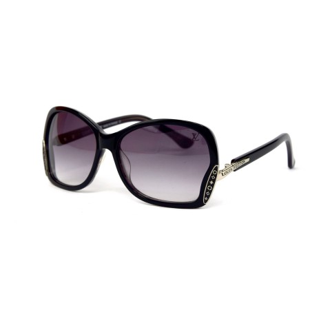 Louis Vuitton сонцезащитные очки 12278 чёрные с чёрной линзой 