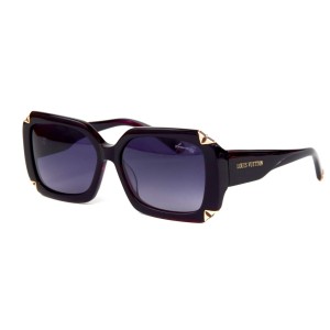 Louis Vuitton сонцезащитные очки 12282 чёрные с чёрной линзой 