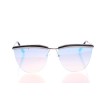 Жіночі сонцезахисні окуляри 10121 срібні з блакитною лінзою 