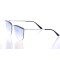 Женские сонцезащитные очки 10121 серебряные с голубой линзой . Photo 1