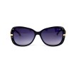 Louis Vuitton сонцезащитные очки 12285 чёрные с сиреневой линзой 
