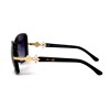 Louis Vuitton сонцезащитные очки 12285 чёрные с сиреневой линзой 