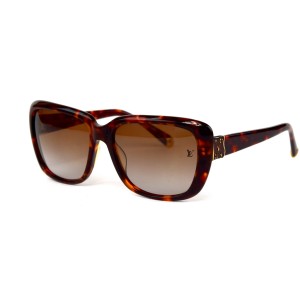 Louis Vuitton сонцезахисні окуляри 12289 коричневі з коричневою лінзою 