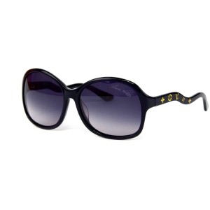 Louis Vuitton сонцезащитные очки 12291 чёрные с чёрной линзой 