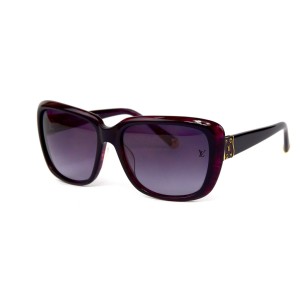 Louis Vuitton сонцезахисні окуляри 12294 чорні з фіолетовою лінзою 