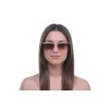 Женские сонцезащитные очки 10122 золотые с коричневой линзой 