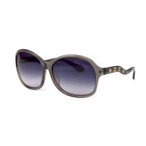 Louis Vuitton сонцезахисні окуляри 12296 сірі з чорною лінзою 