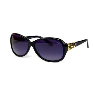 Louis Vuitton сонцезахисні окуляри 12298 чорні з бузковою лінзою 
