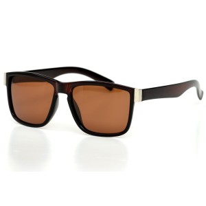 Мужские сонцезащитные очки 9177 коричневые с коричневой линзой 