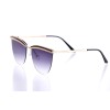Женские сонцезащитные очки 10123 золотые с фиолетовой линзой 