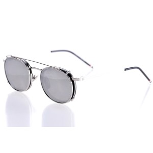 Женские сонцезащитные очки 10130 серебряные с ртутной линзой 