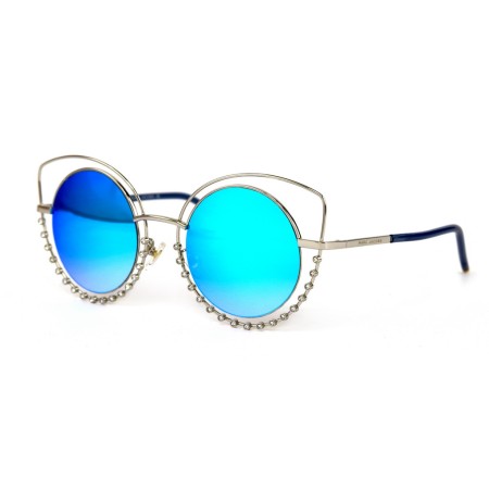 Marc Jacobs сонцезахисні окуляри 12182 срібні з синьою лінзою 