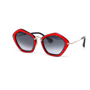 Miu Miu сонцезащитные очки 11477 красные с чёрной линзой 