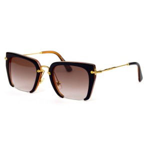 Miu Miu сонцезащитные очки 11860 коричневые с коричневой линзой 