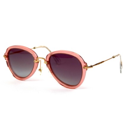 Miu Miu сонцезахисні окуляри 11869 рожеві з коричневою лінзою 