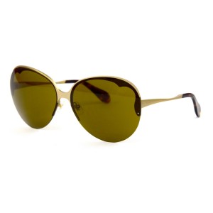 Miu Miu сонцезащитные очки 11875 золотые с коричневой линзой 