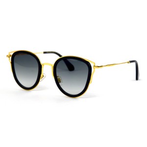 Miu Miu сонцезащитные очки 11876 золотые с серой линзой 