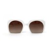 Miu Miu сонцезащитные очки 11884 белые с коричневой линзой 