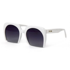 Miu Miu сонцезащитные очки 12103 белые с черной линзой 