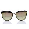 Жіночі сонцезахисні окуляри 10138 чорні з лаймовою лінзою 