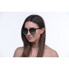 Жіночі сонцезахисні окуляри 10138 чорні з лаймовою лінзою 